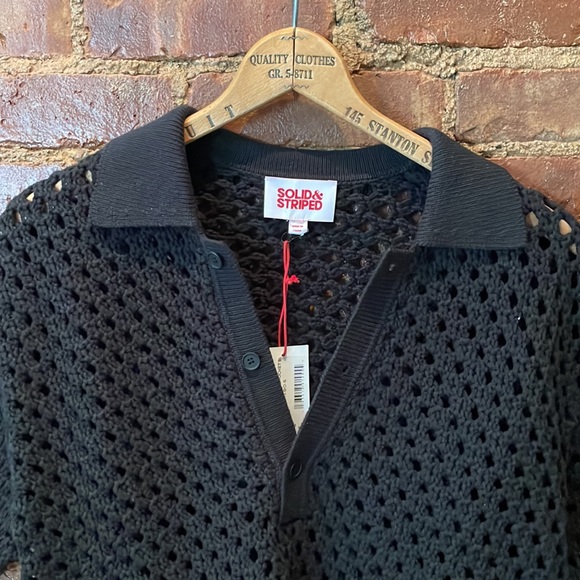 Solid & Striped Crochet Polo - Picture 2 of 7